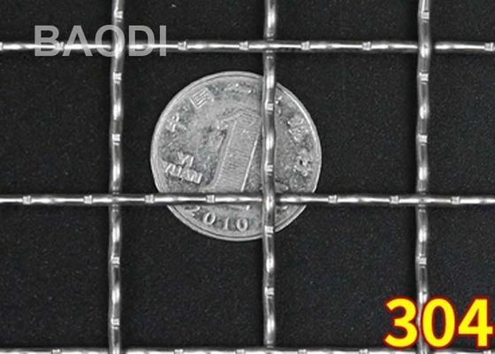 Alambre prensado ácido anti Mesh Decorative Woven Aluminum de la perforación rectangular