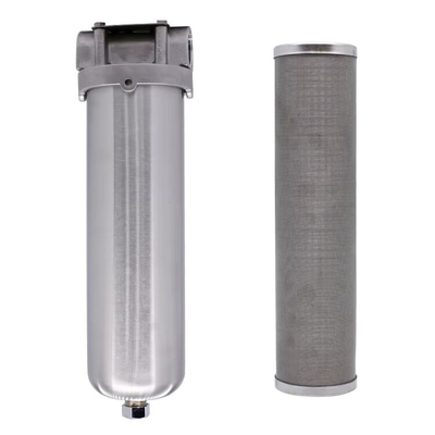 Prefiltro de acero inoxidable de 5/10/20 pulgadas para aplicaciones de agua Fuente de alimentación manual y diseño duradero