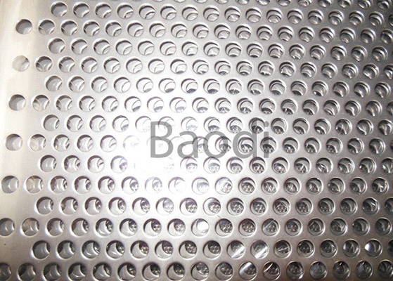 Chapa perforada con los agujeros redondos, hoja de aluminio perforada del acero inoxidable