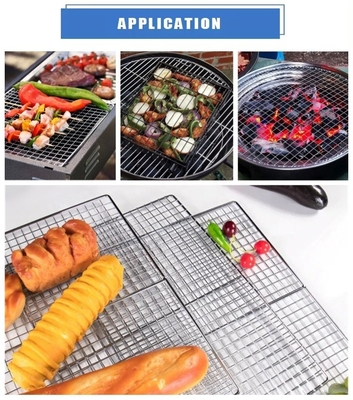 2cm/5cm Piernas/Peyes malla antiadherente de barbacoa Construcción metálica conveniente para limpieza sin esfuerzo y barbacoa perfecta