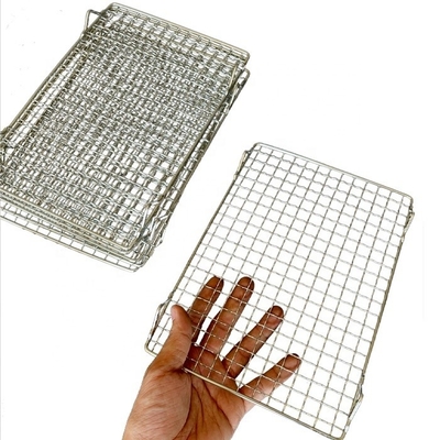 Mejora el atractivo estético con el bastidor de alambre de BBQ de acero acribillado Panel rectangular longitud 15-100cm y tipo de accesorio de malla