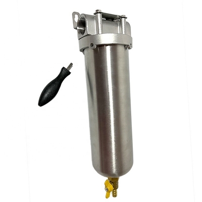 Polished de alto flujo 20 pulgadas de acero inoxidable carcasa de filtro de agua para cartuchos de 4,5 pulgadas Capacidad 2000ml