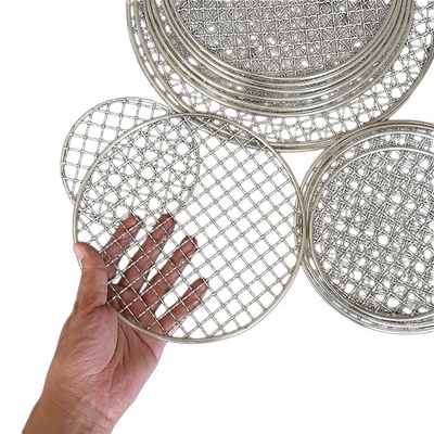 Grill de carbón vegetal para exteriores Grilla de cocina versátil malla de barbacoa de acero inoxidable duradera compatible con parrillas redondas o rectangulares