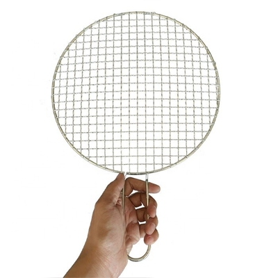 Grill de carbón vegetal para exteriores Grilla de cocina versátil malla de barbacoa de acero inoxidable duradera compatible con parrillas redondas o rectangulares