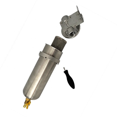 Prefiltración de agua 10/20 pulgadas de una sola etapa de tubería de acero inoxidable carcasa de filtro con fuente de energía manual