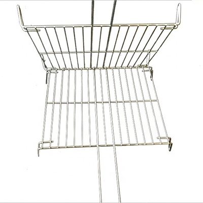 25*30 Galvanizado Grill de barbacoa rectangular con malla de alambre de barbacoa con mango