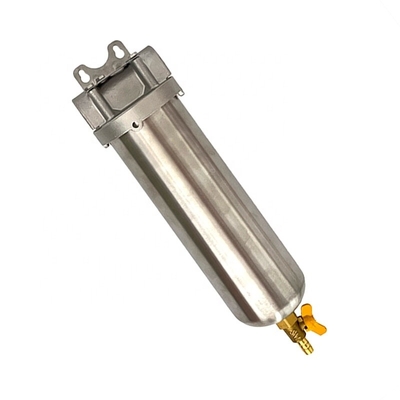DEF carcasa del filtro 2.5 * 10 pulgadas Polido SS304 carcasa del prefiltro 15T/H tasa de flujo