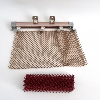 Cintas de malla de alambre en espiral modernas de enlace de cadena para diseño contemporáneo Apertura 6mm