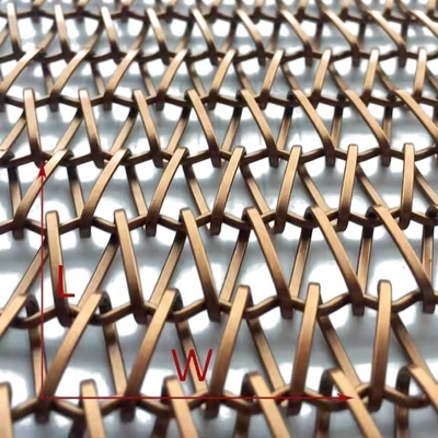 Partitivas de malla de metal tejido de barra cruzada Dia 1,5 mm Área abierta 69,6% La solución definitiva para crear espacios modernos