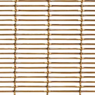 Max 36m longitud duradera Decorativa malla de alambre encrucijada para aplicaciones elegantes Área de apertura 59%