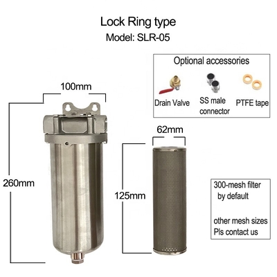 Actualice el sistema de agua de su hogar con un prefiltro de 5 pulgadas hecho de acero inoxidable de moho privado