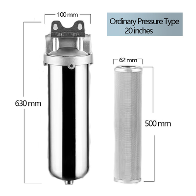 Inglés Lenguaje de funcionamiento 20&quot; Prefiltro de acero inoxidable para filtración de agua residencial NO Control de aplicación