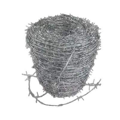 Cercas de seguridad galvanizadas alambre de púas para agricultura e industria 1.6 mm Diámetro de alambre de púas punto 4 de larga duración