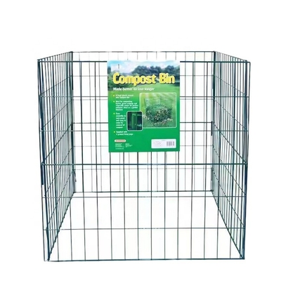 Capas ajustables Panel de malla soldado contenedor de compostaje para necesidades de compostaje personalizado en jardinería versátil sin tapa