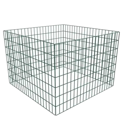 Reciclaje de residuos orgánicos en patios contenedor de compostaje de malla de alambre de acero duradero con malla de 100x45 mm y rectangular
